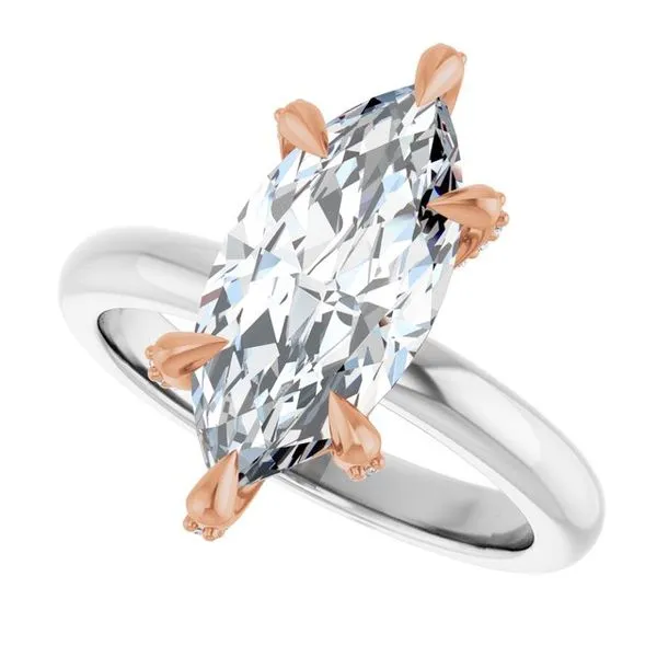 Claw-Prong Accented Engagement Ring Image 5 Raleigh Diamond Fine Jewelry Raleigh, NC