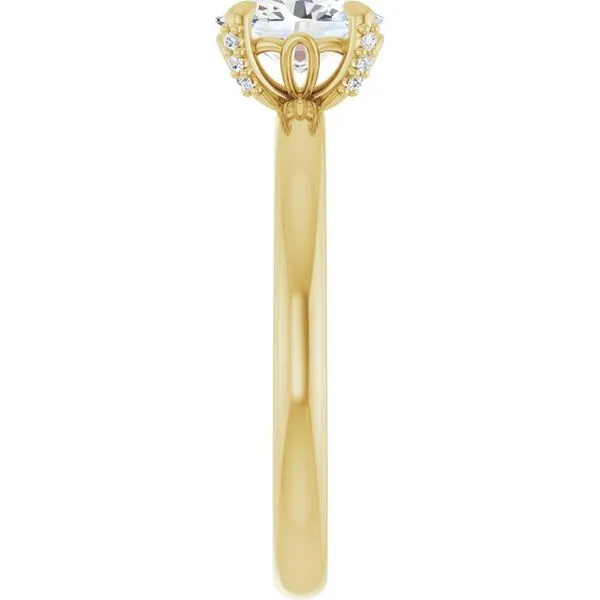 Claw-Prong Accented Engagement Ring Image 4 Arezzo Jewelers Elmwood Park, IL