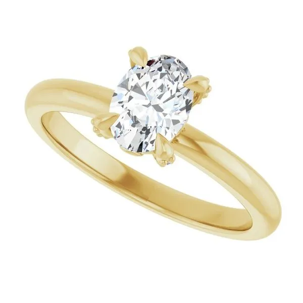 Claw-Prong Accented Engagement Ring Image 5 Vulcan's Forge LLC KANSAS CITY, MO