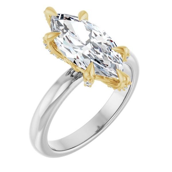 Claw-Prong Accented Engagement Ring