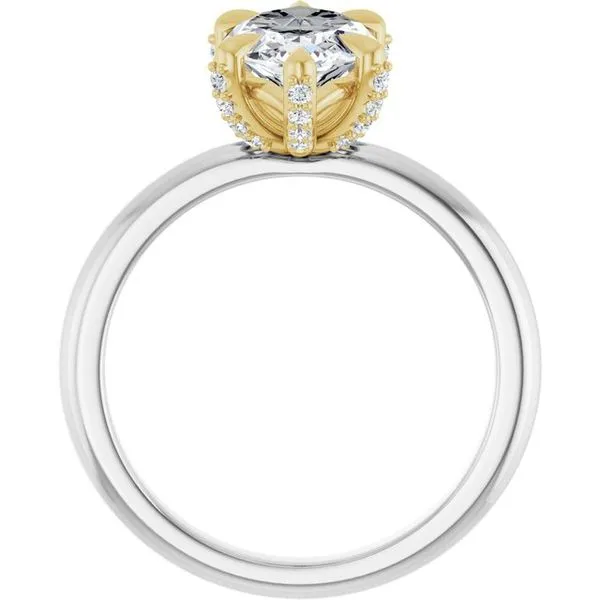 Claw-Prong Accented Engagement Ring Image 2 J. West Jewelers Round Rock, TX