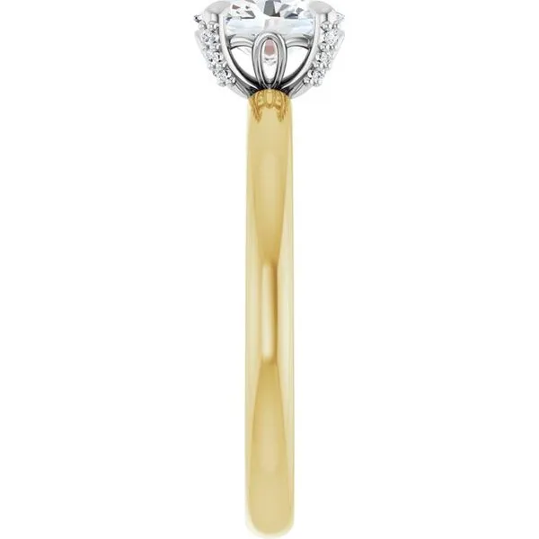 Claw-Prong Accented Engagement Ring Image 4 Vulcan's Forge LLC KANSAS CITY, MO