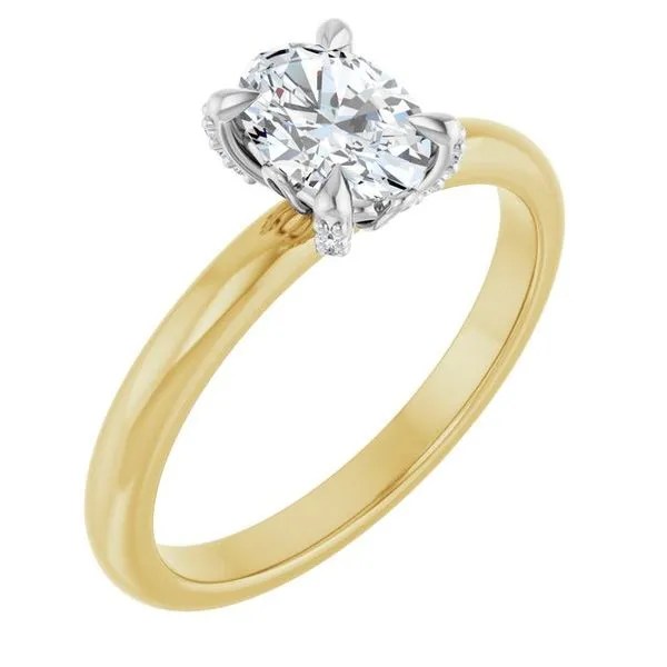 Claw-Prong Accented Engagement Ring Austin's Fine Diamonds & Jewelry Lyndhurst, NJ