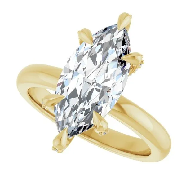 Claw-Prong Accented Engagement Ring Image 5 Jimmy Smith Jewelers Decatur, AL