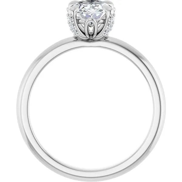Claw-Prong Accented Engagement Ring Image 2 Don's Jewelry & Design Washington, IA