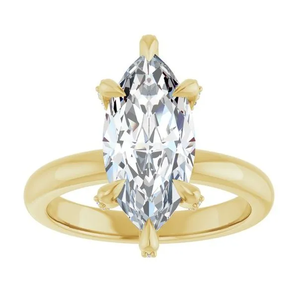 Claw-Prong Accented Engagement Ring Image 3 Stuart Benjamin & Co. Jewelry Designs San Diego, CA