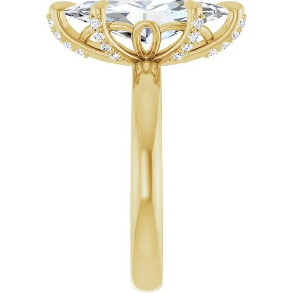 Claw-Prong Accented Engagement Ring Image 4 JF Jones Jewelers Rochester, NY