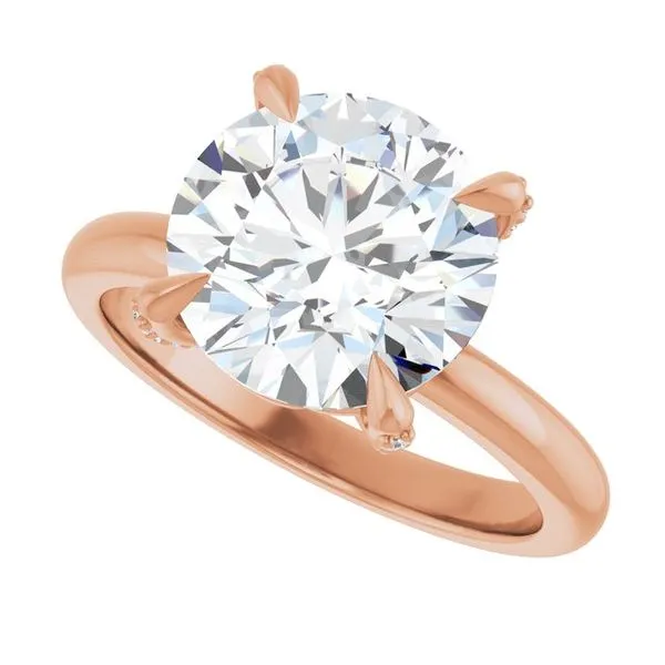 Claw-Prong Accented Engagement Ring Image 5 Stuart Benjamin & Co. Jewelry Designs San Diego, CA