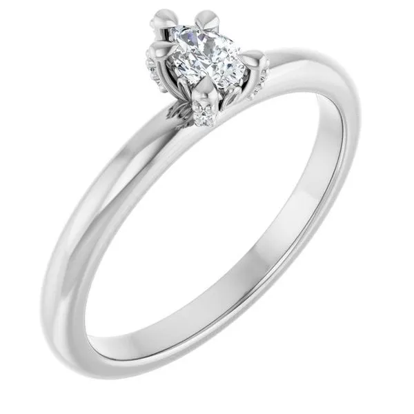 Claw-Prong Accented Engagement Ring Arezzo Jewelers Elmwood Park, IL