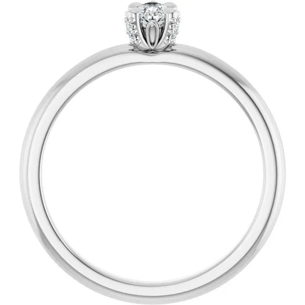 Claw-Prong Accented Engagement Ring Image 2 Futer Bros Jewelers York, PA