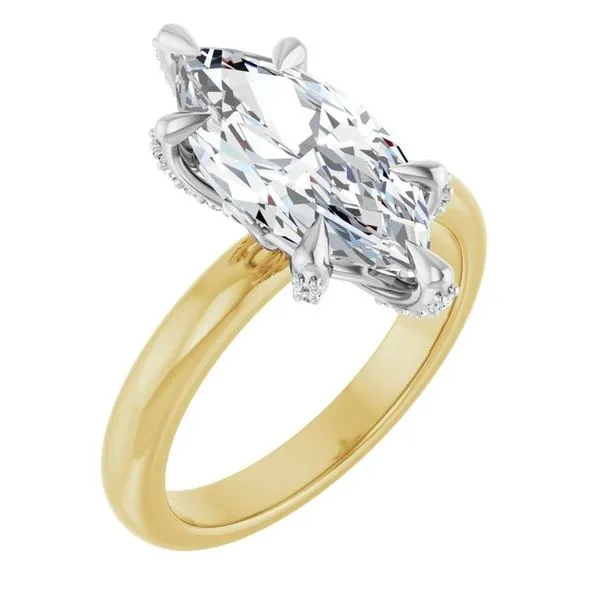 Claw-Prong Accented Engagement Ring House of Silva Wooster, OH