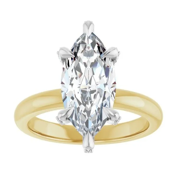 Claw-Prong Accented Engagement Ring Image 3 JF Jones Jewelers Rochester, NY