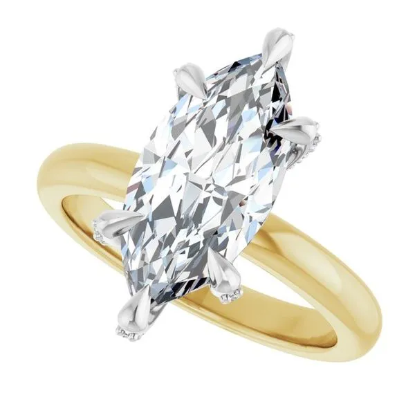 Claw-Prong Accented Engagement Ring Image 5 Stuart Benjamin & Co. Jewelry Designs San Diego, CA