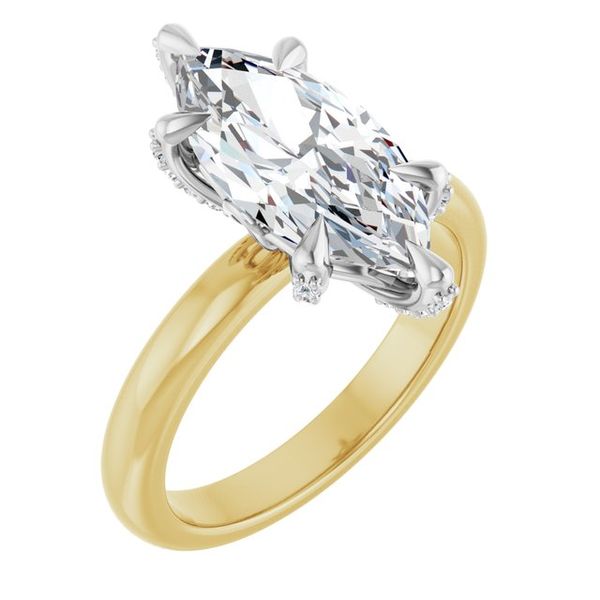 Claw-Prong Accented Engagement Ring