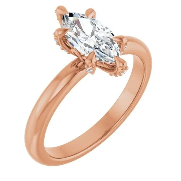 Claw-Prong Accented Engagement Ring Futer Bros Jewelers York, PA