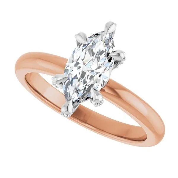 Claw-Prong Accented Engagement Ring Image 5 Stuart Benjamin & Co. Jewelry Designs San Diego, CA