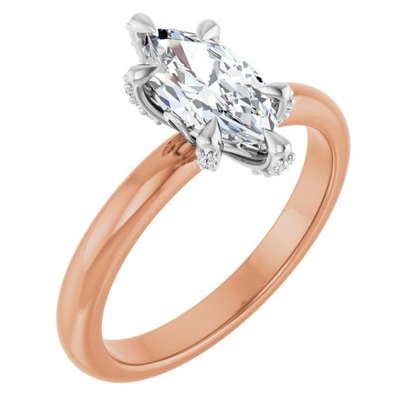 Claw-Prong Accented Engagement Ring