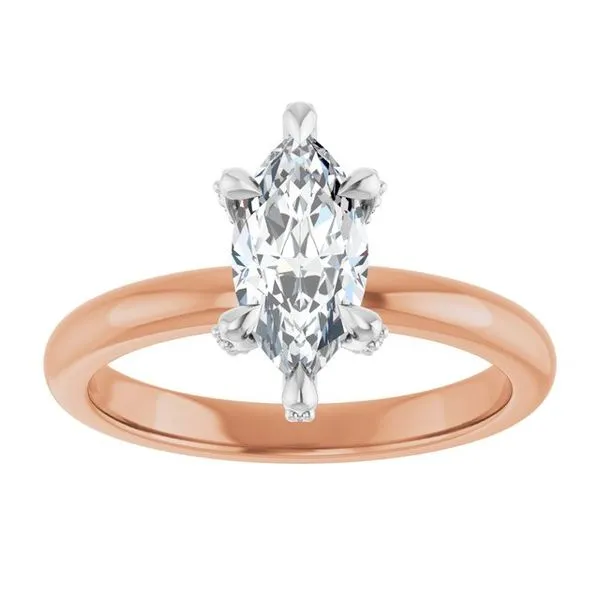 Claw-Prong Accented Engagement Ring Image 3 Austin's Fine Diamonds & Jewelry Lyndhurst, NJ