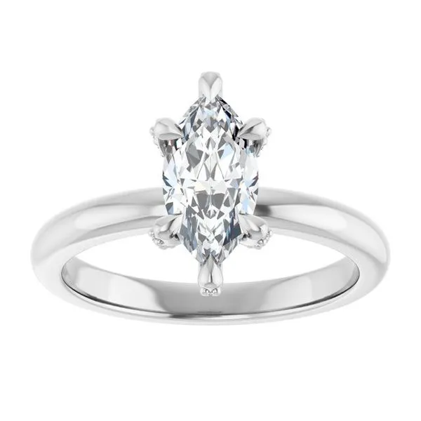 Claw-Prong Accented Engagement Ring Image 3 Don's Jewelry & Design Washington, IA