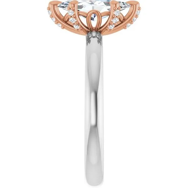 Claw-Prong Accented Engagement Ring Image 4 J. West Jewelers Round Rock, TX