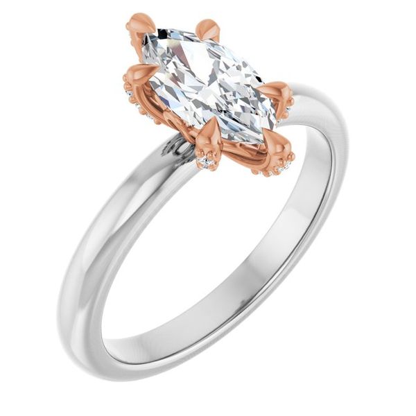 Claw-Prong Accented Engagement Ring