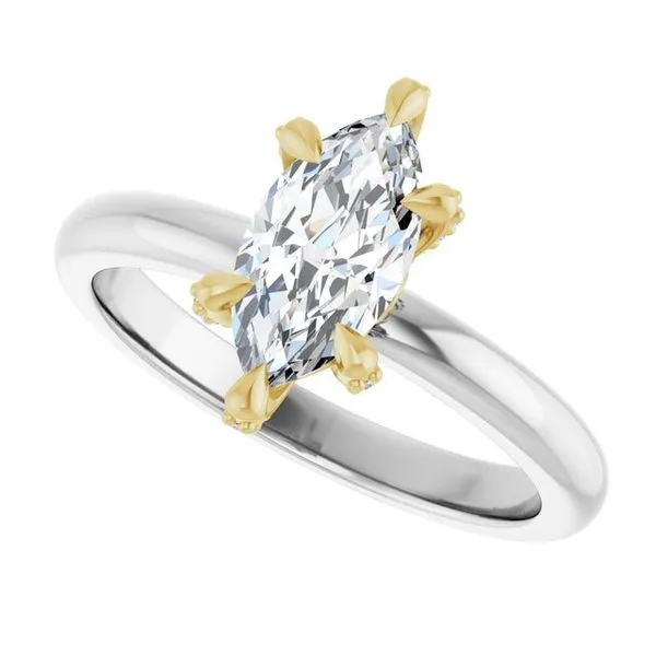 Claw-Prong Accented Engagement Ring Image 5 Natale Jewelers Sewell, NJ