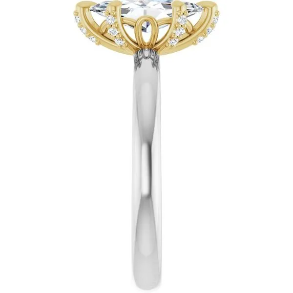 Claw-Prong Accented Engagement Ring Image 4 Vulcan's Forge LLC KANSAS CITY, MO