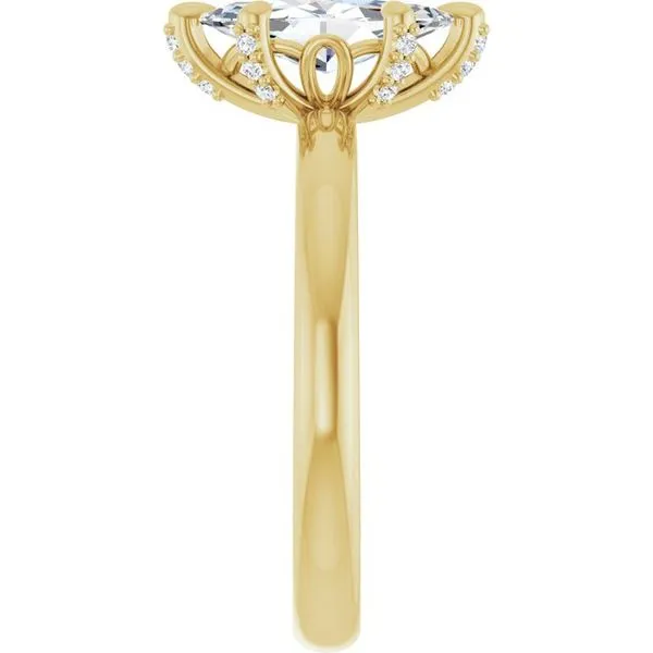 Claw-Prong Accented Engagement Ring Image 4 Michael Szwed Jewelers Longmeadow, MA