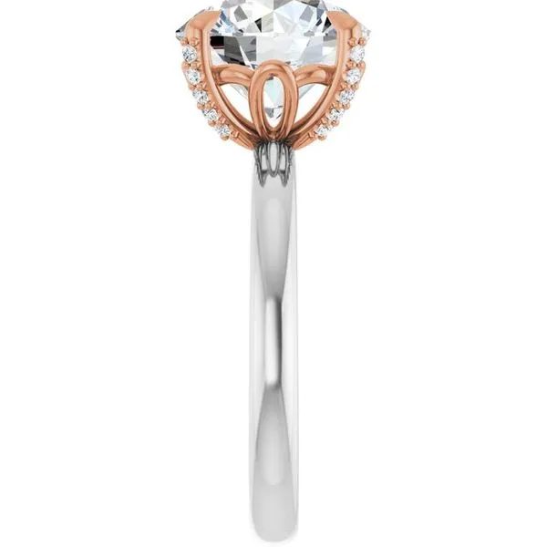 Claw-Prong Accented Engagement Ring Image 4 Stuart Benjamin & Co. Jewelry Designs San Diego, CA