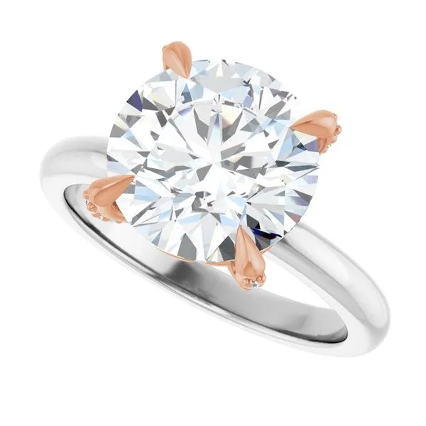 Claw-Prong Accented Engagement Ring Image 5 Stuart Benjamin & Co. Jewelry Designs San Diego, CA