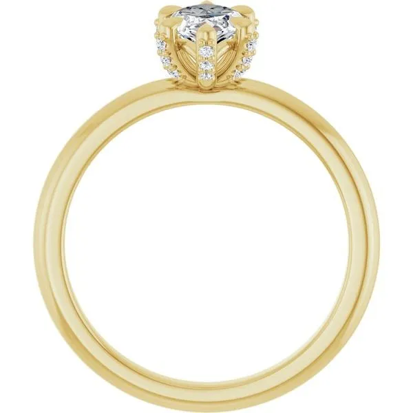 Claw-Prong Accented Engagement Ring Image 2 Futer Bros Jewelers York, PA