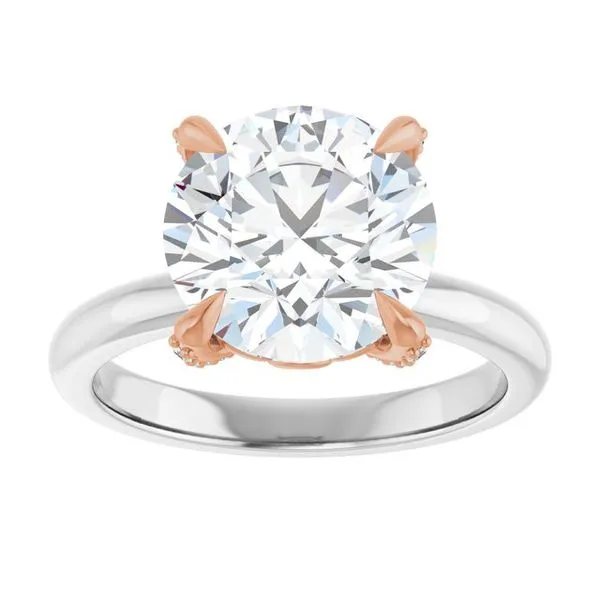 Claw-Prong Accented Engagement Ring Image 3 Don's Jewelry & Design Washington, IA