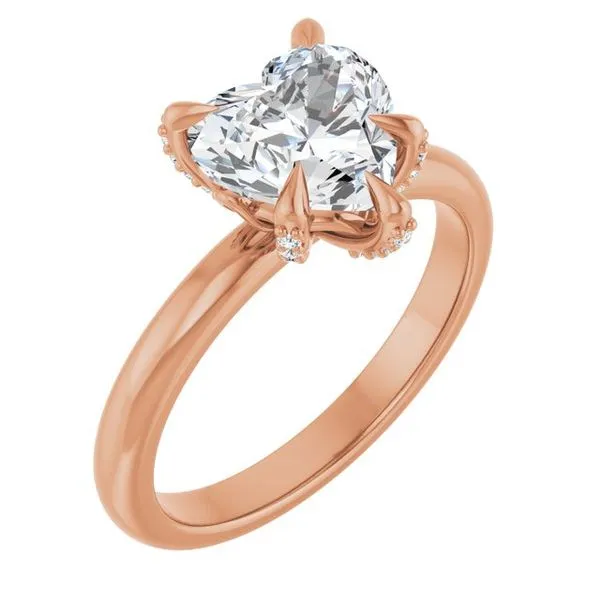 Claw-Prong Accented Engagement Ring