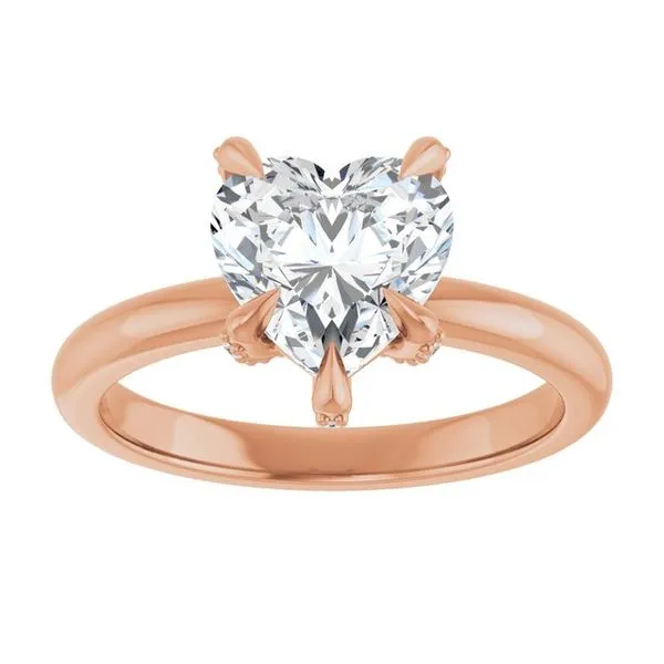 Claw-Prong Accented Engagement Ring Image 3 J. West Jewelers Round Rock, TX