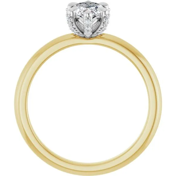 Claw-Prong Accented Engagement Ring Image 2 J. West Jewelers Round Rock, TX