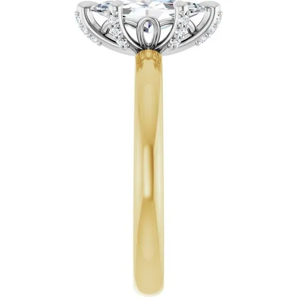 Claw-Prong Accented Engagement Ring Image 4 Clater Jewelers Louisville, KY