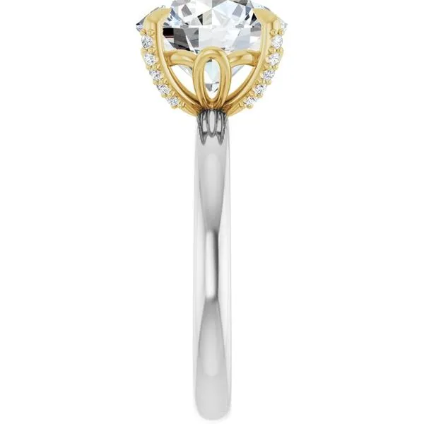 Claw-Prong Accented Engagement Ring Image 4 Don's Jewelry & Design Washington, IA