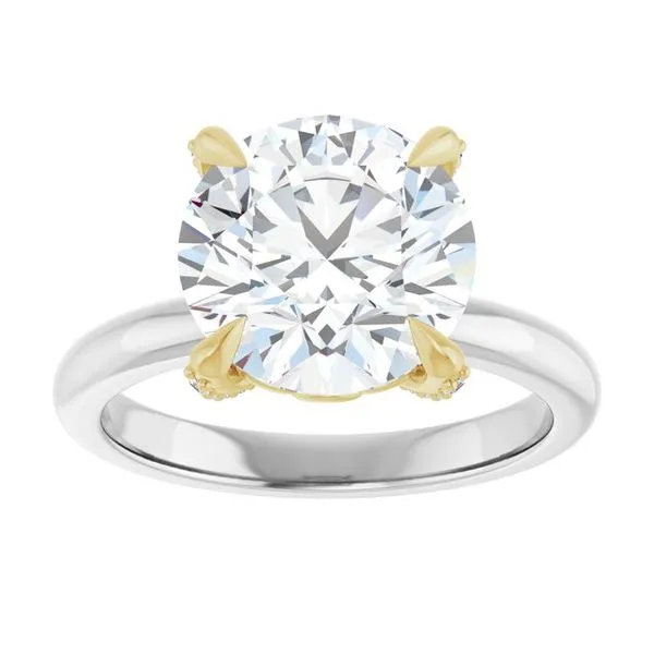 Claw-Prong Accented Engagement Ring Image 3 JF Jones Jewelers Rochester, NY
