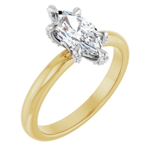 Claw-Prong Accented Engagement Ring