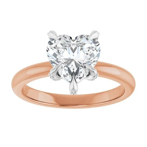 Claw-Prong Accented Engagement Ring Image 3 Austin's Fine Diamonds & Jewelry Lyndhurst, NJ