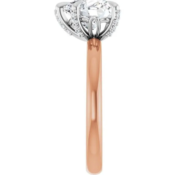 Claw-Prong Accented Engagement Ring Image 4 Austin's Fine Diamonds & Jewelry Lyndhurst, NJ