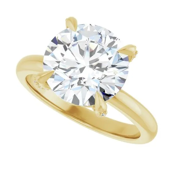 Claw-Prong Accented Engagement Ring Image 5 Don's Jewelry & Design Washington, IA