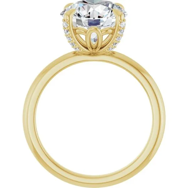 Claw-Prong Accented Engagement Ring Image 2 Stuart Benjamin & Co. Jewelry Designs San Diego, CA