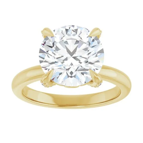 Claw-Prong Accented Engagement Ring Image 3 Stuart Benjamin & Co. Jewelry Designs San Diego, CA