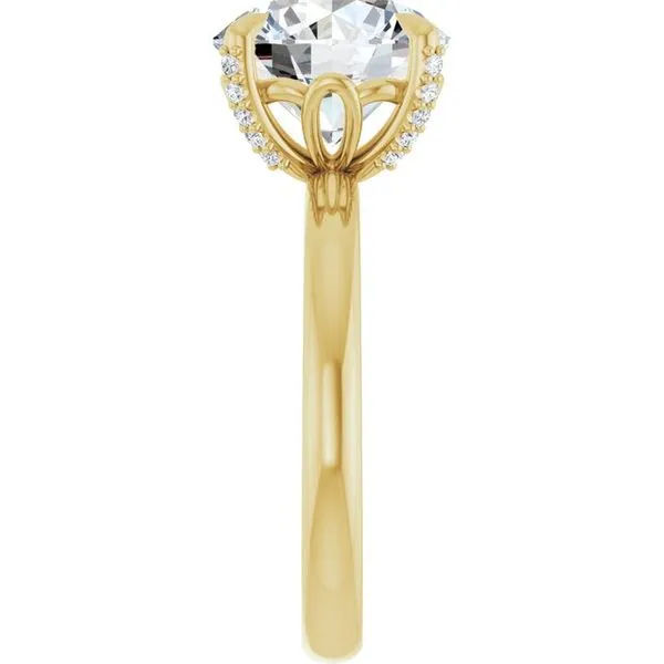 Claw-Prong Accented Engagement Ring Image 4 Stuart Benjamin & Co. Jewelry Designs San Diego, CA