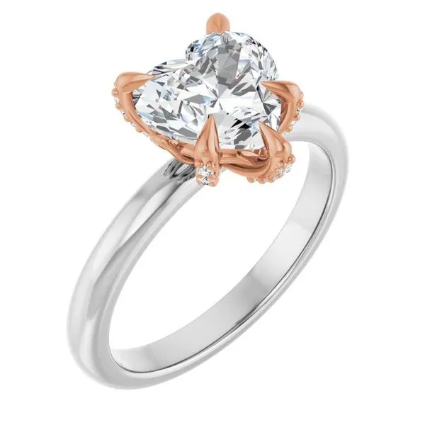 Claw-Prong Accented Engagement Ring Hudson Valley Goldsmith New Paltz, NY