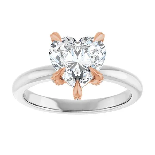 Claw-Prong Accented Engagement Ring Image 3 Natale Jewelers Sewell, NJ