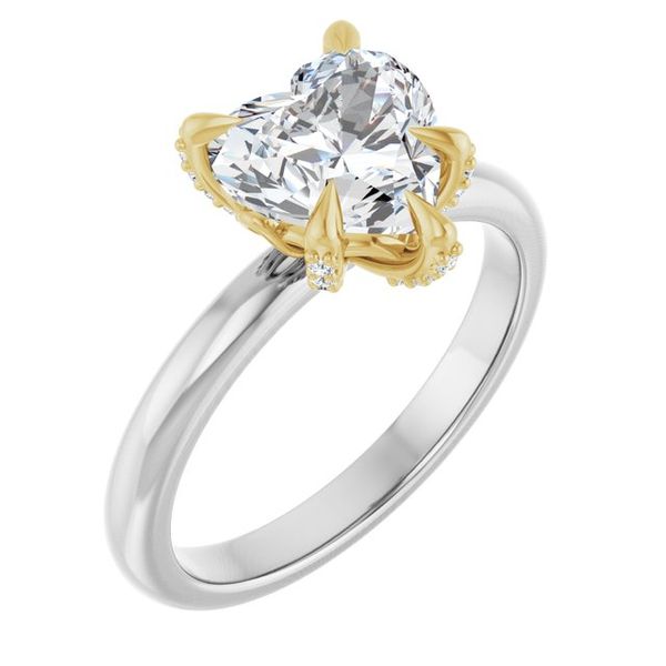 Claw-Prong Accented Engagement Ring