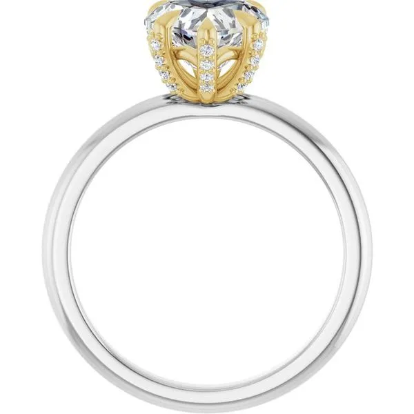 Claw-Prong Accented Engagement Ring Image 2 Vulcan's Forge LLC KANSAS CITY, MO