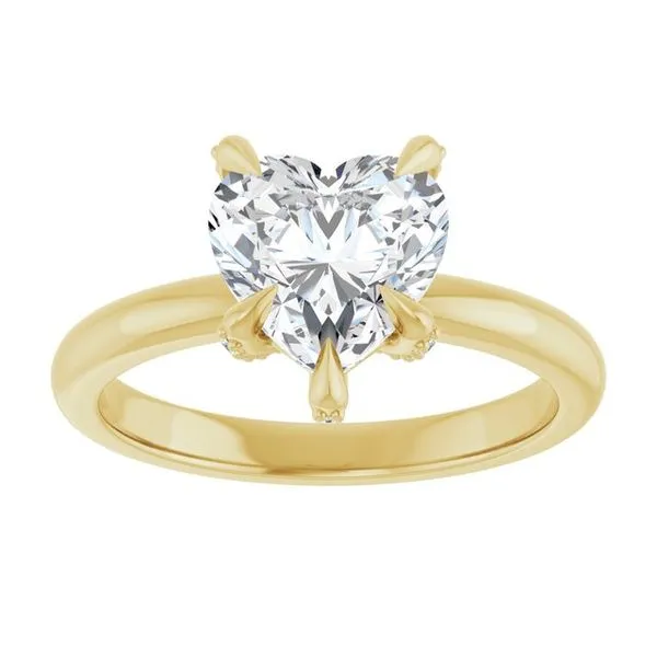 Claw-Prong Accented Engagement Ring Image 3 Don's Jewelry & Design Washington, IA